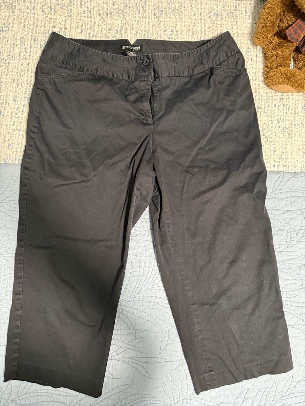 Lane Bryant Black Crop Chinos